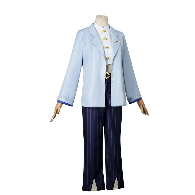 Traje de Cosplay de Yelan do Jogo Genshin Impact e Pizza Hut - Fantasia para Festa de Halloween - Conjunto Completo Azul para Mulheres - Estrela Cosplay