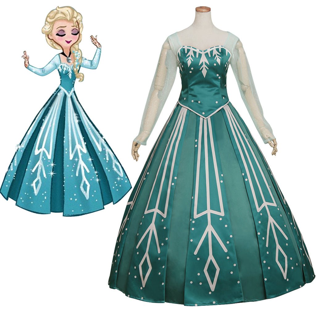 Fantasia Frozen Anna & Elsa Série | Vestidos de Princesa para Cosplay, Halloween e Festas - Estrela Cosplay