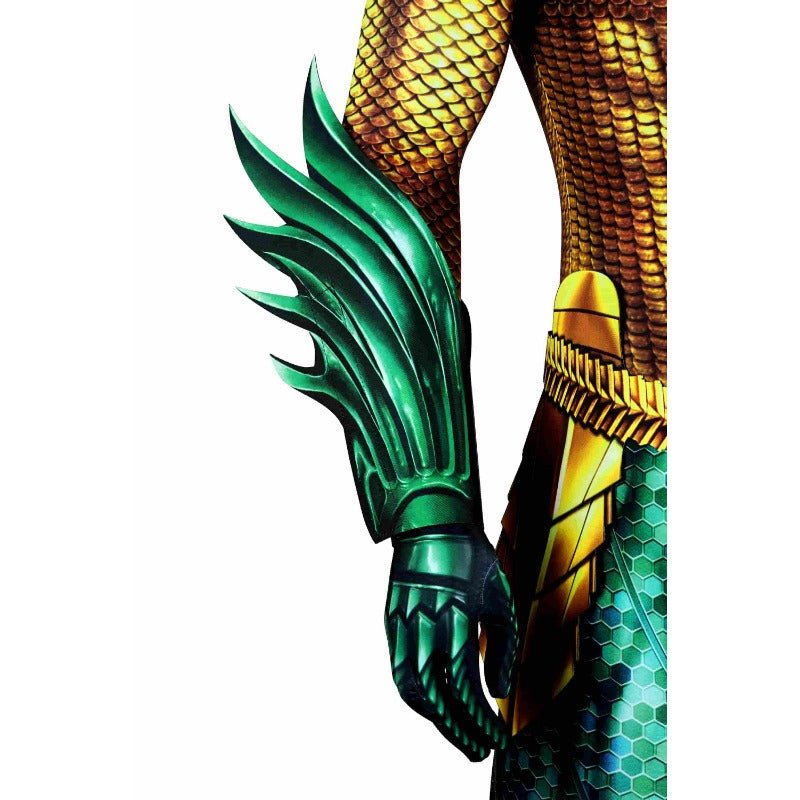 Traje de Cosplay Arthur Curry Fato Dourado – Aquaman Justice League para Homens - Estrela Cosplay