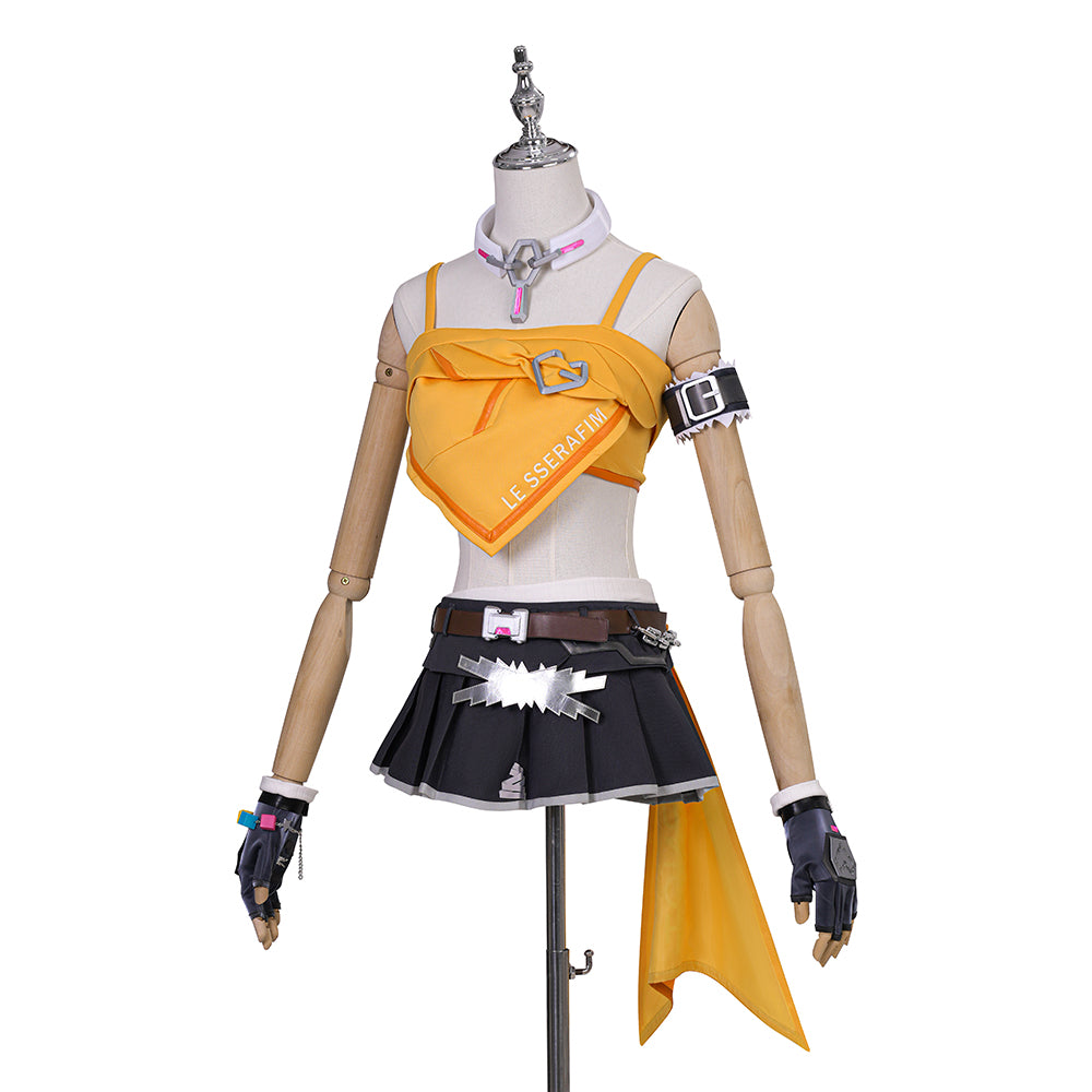 Traje de Cosplay de Mercy da Colaboração 《Overwatch 2》x LE SSERAFIM - Estrela Cosplay