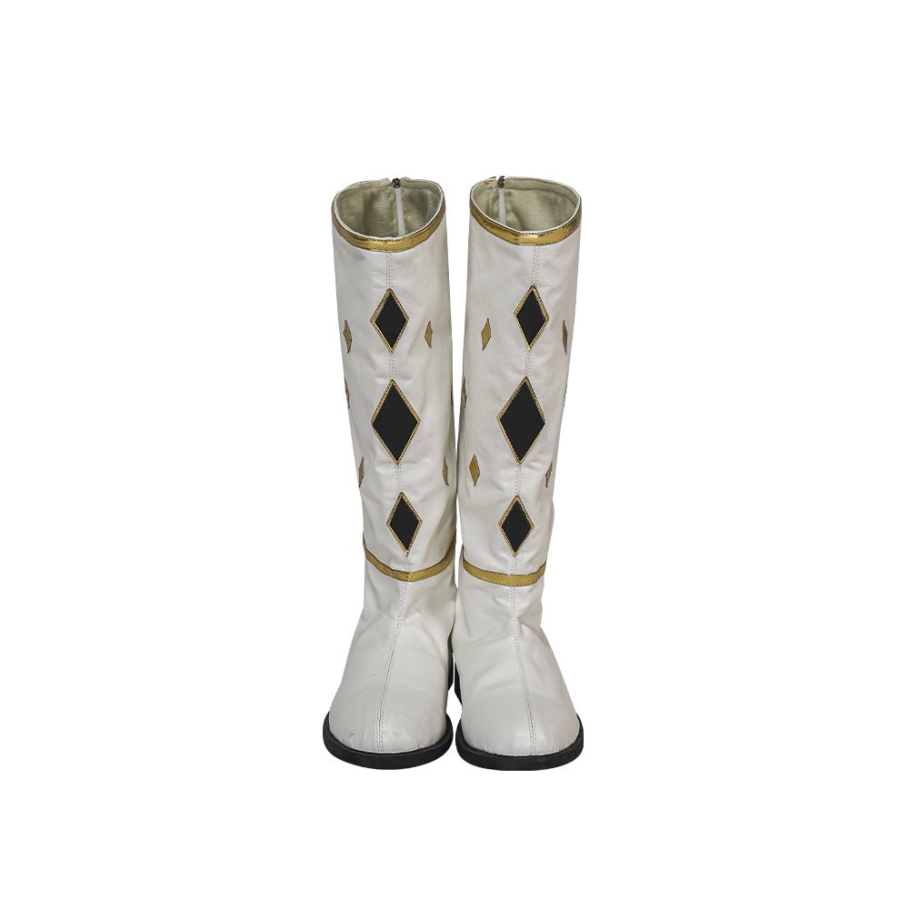 Traje de Cosplay Ninja Ranger Branco Power Rangers Tommy Oliver - Estrela Cosplay