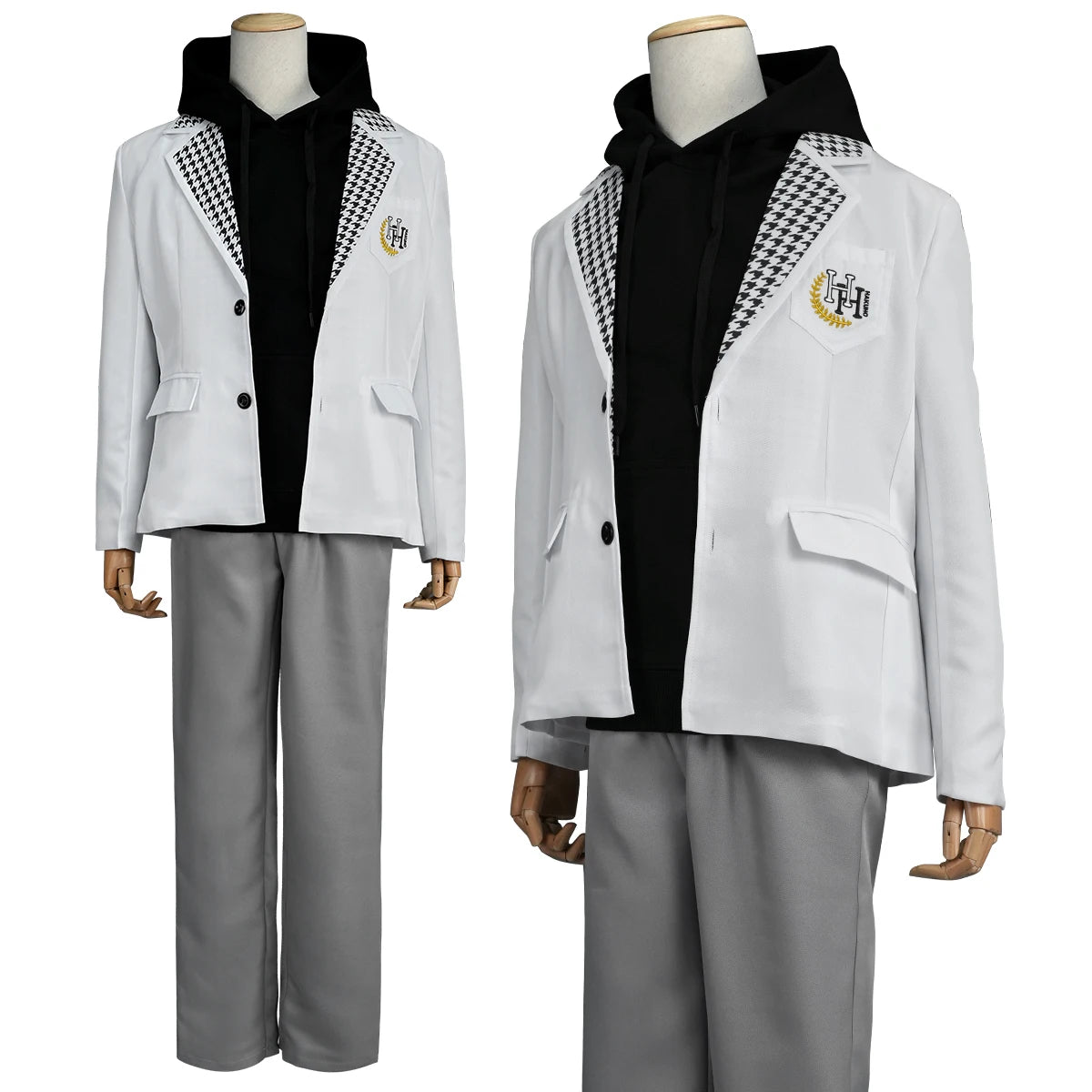 Fantasia de Cosplay Nagi de Blue Lock - Peruca, Casaco Preto, Uniforme Escolar DK - Estrela Cosplay