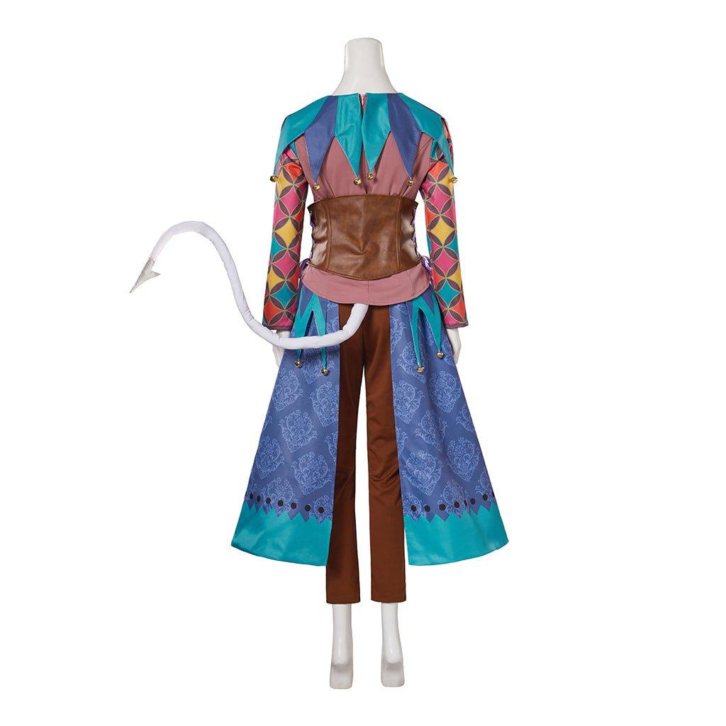 Fantasia de Cosplay Alfira do Jogo BG3 | Traje de Batalha Feminino com Cauda | Conjunto Completo para Halloween e Carnaval - Estrela Cosplay