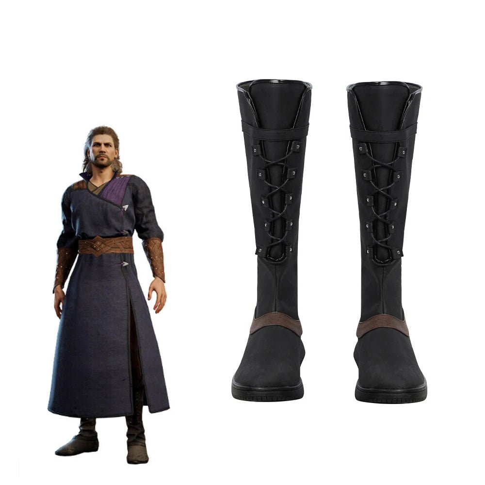 Botas de Cosplay Dekarios Game Gale para Homens - Estilo Punk Vintage, Sapatos de Batalha para Fantasias de Halloween e Carnaval - Estrela Cosplay