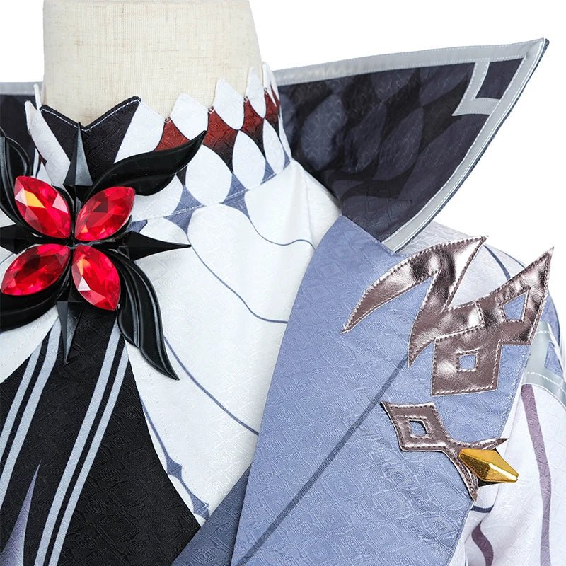 Fantasia de Arlecchino Cosplay Genshin Impact Fatui Servo Snezhnaya Arlecchino O Criado Traje de Halloween Uniforme Masculino - Estrela Cosplay