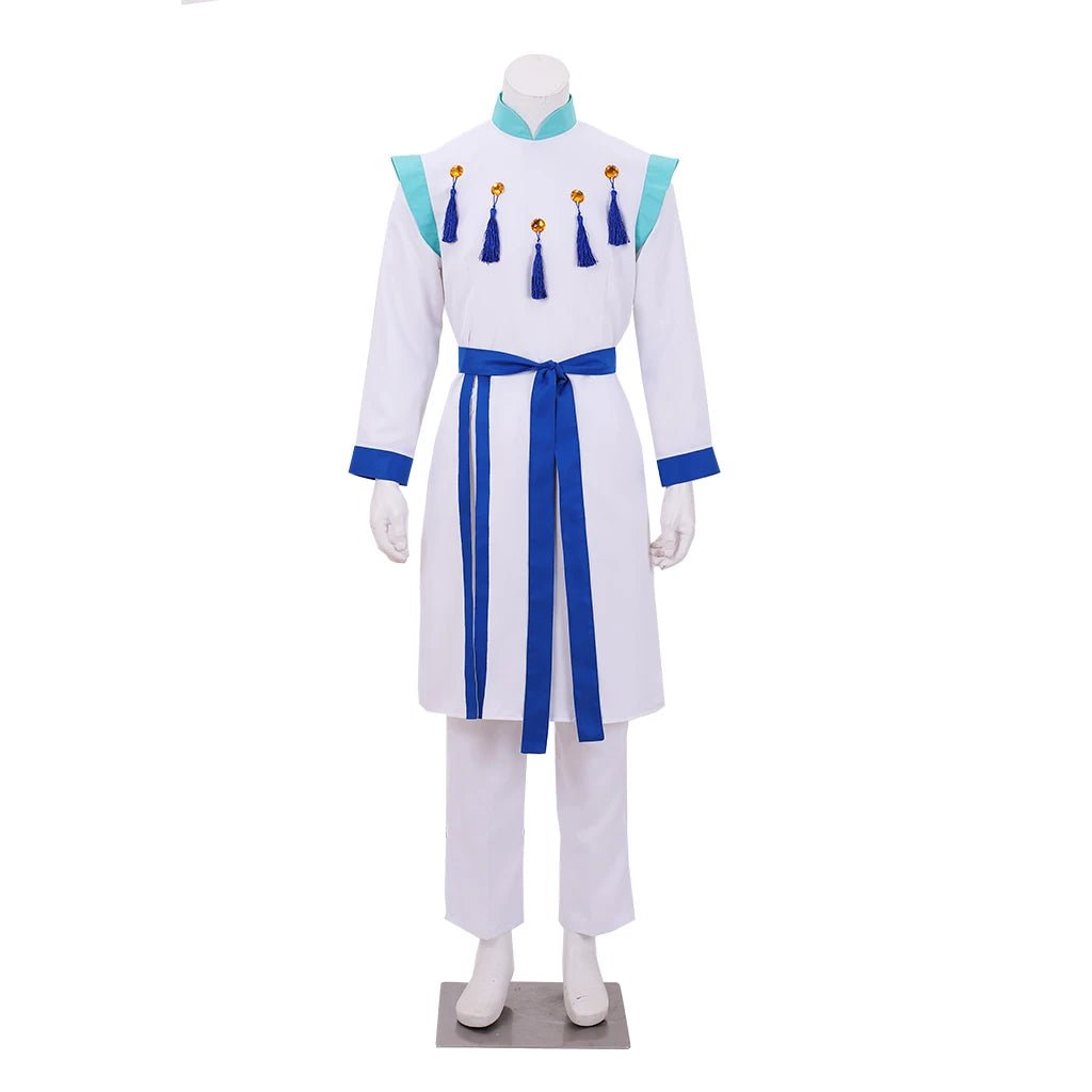 Fantasia Príncipe Anime Cosplay Homens - Uniforme Sacerdote Branco para Halloween, Carnaval e Comic Con - Estrela Cosplay