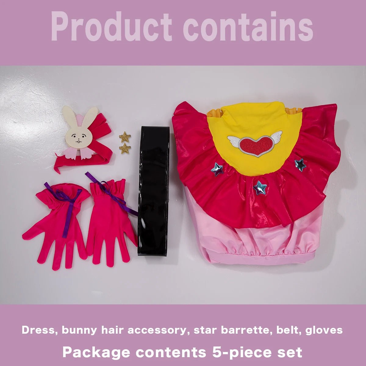 OSHI NO KO Anime Ai Hoshino Fantasia Peruca Vestido Lolita Saia Coelho Grampo Rosa Rede Fibra Sintética Presente - Estrela Cosplay