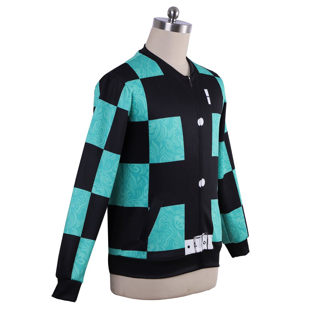 Jaqueta de Cosplay de Kamado Tanjirou de Demon Slayer – Casaco de Anime - Estrela Cosplay