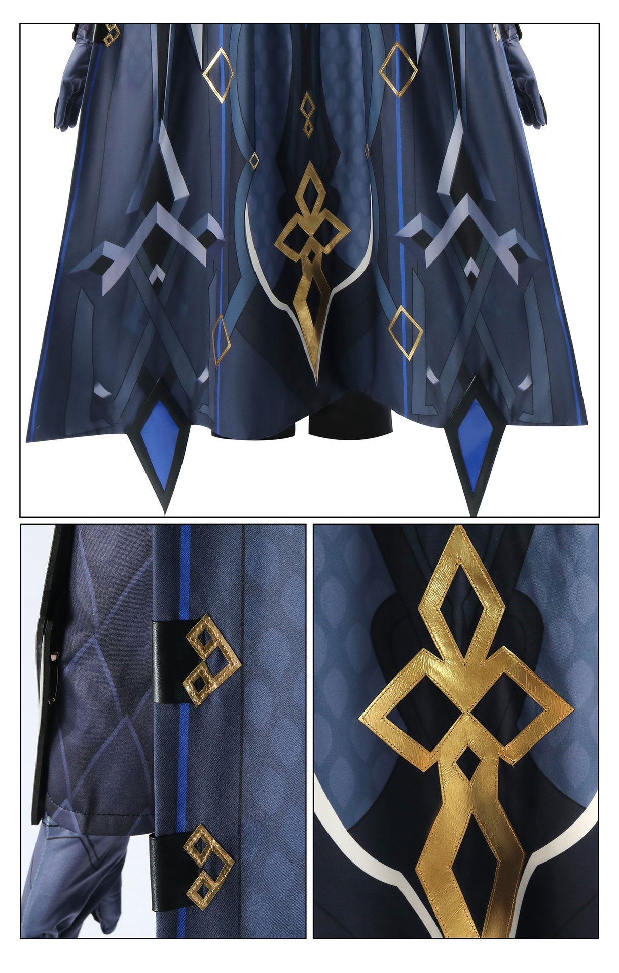 Fantasia de Capitano do Genshin Impact – Traje de Capitão Fatui - Estrela Cosplay