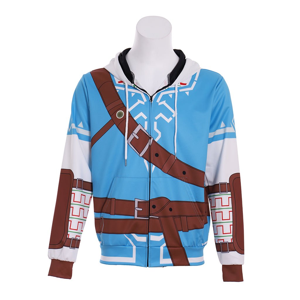 Jaqueta de Zelda Link com Zip-Up - Para Fãs de Cosplay de Anime - Estrela Cosplay