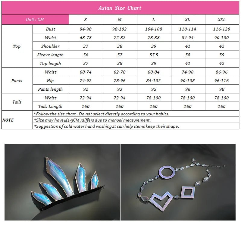 Fantasia de Cosplay Neeko KDA do Jogo LOL para Mulheres - Conjunto Completo para Halloween com Caudas - Estrela Cosplay