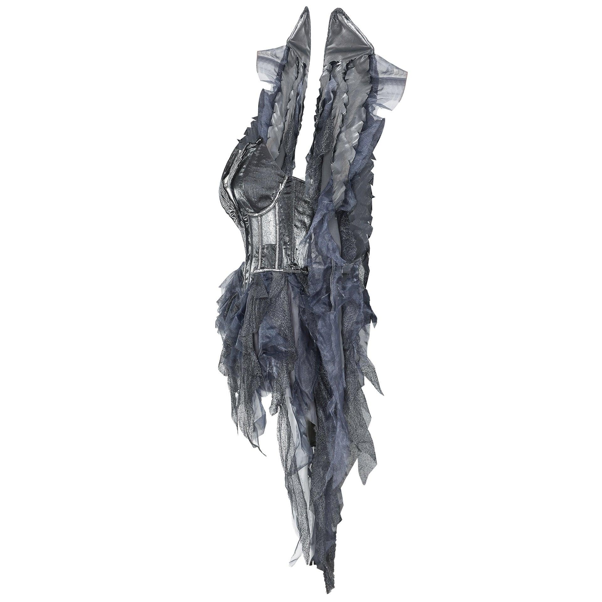 Fantasia de Anjo Negro Halloween | Cosplay Gótico para Festivais de Fantasmas - Estrela Cosplay