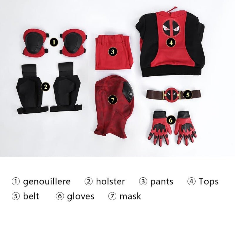 Fantasia Deadpool 3 Wade Wilson Cosplay Conjunto Completo Com Capuz Para Crianças e Adultos - Estrela Cosplay