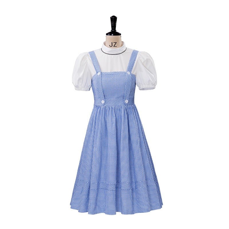 Fantasia de Dorothy para Mulheres - Conjunto de Cosplay de Xadrez Azul em Duas Peças - Estrela Cosplay