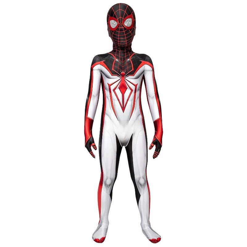 Traje de Cosplay Spider-Man Miles Morales T.R.A.C.K. Suit para Crianças - Estrela Cosplay