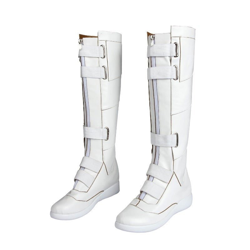 Traje de Cosplay Viúva Negra Fato Branco Natasha Romanoff Feito à Mão - Estrela Cosplay