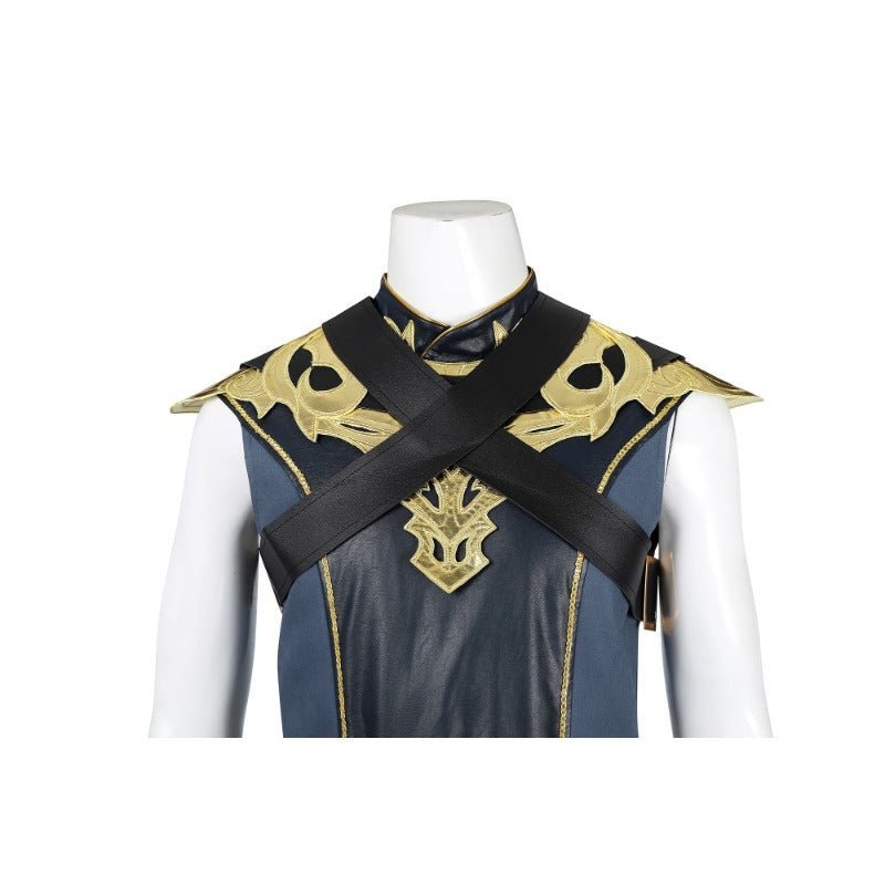 Traje de Cosplay O Impulso Sombrio para Macho Dragonato Branco Feiticeiro BG3 Conjunto Completo com Sapatos - Estrela Cosplay