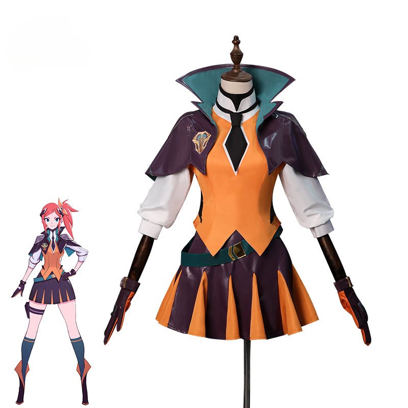 Fantasia de Cosplay LOL Battle Academia Lux - Uniforme Escolar Lux para Mulheres - Estrela Cosplay