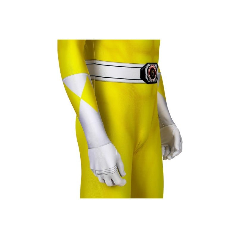Traje de Cosplay do Ranger Amarelo MMPR - Fantasia Inspirada nos Power Rangers - Estrela Cosplay