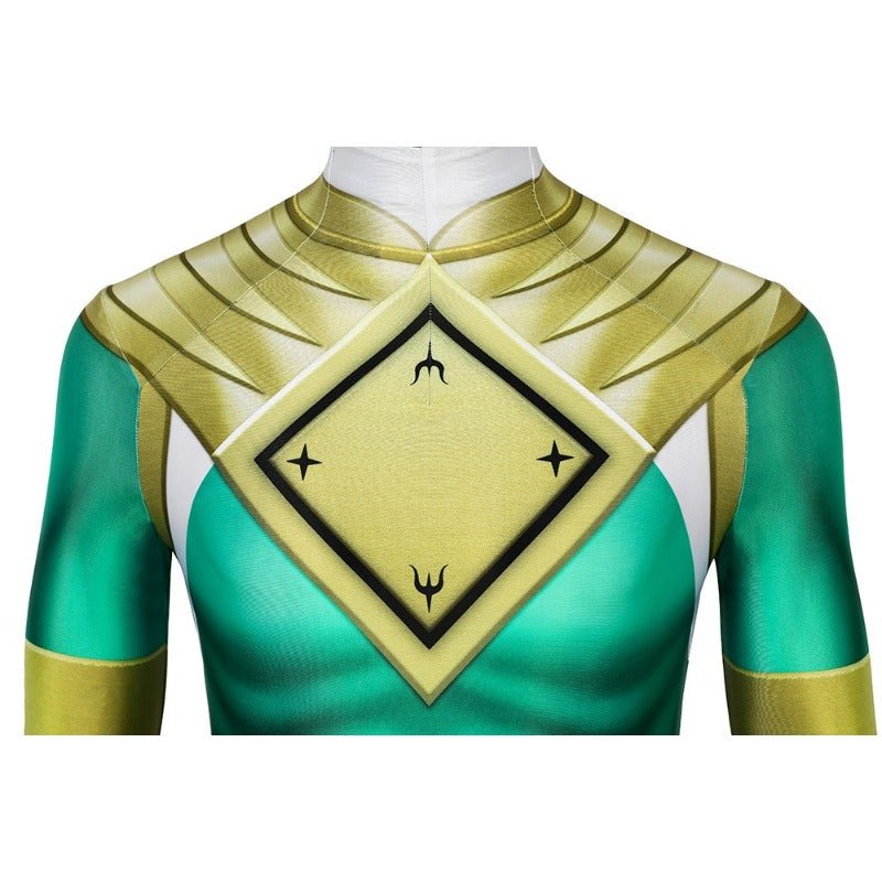 Traje de Cosplay do Green Ranger Power Rangers Verde Impresso de Alta Qualidade - Estrela Cosplay