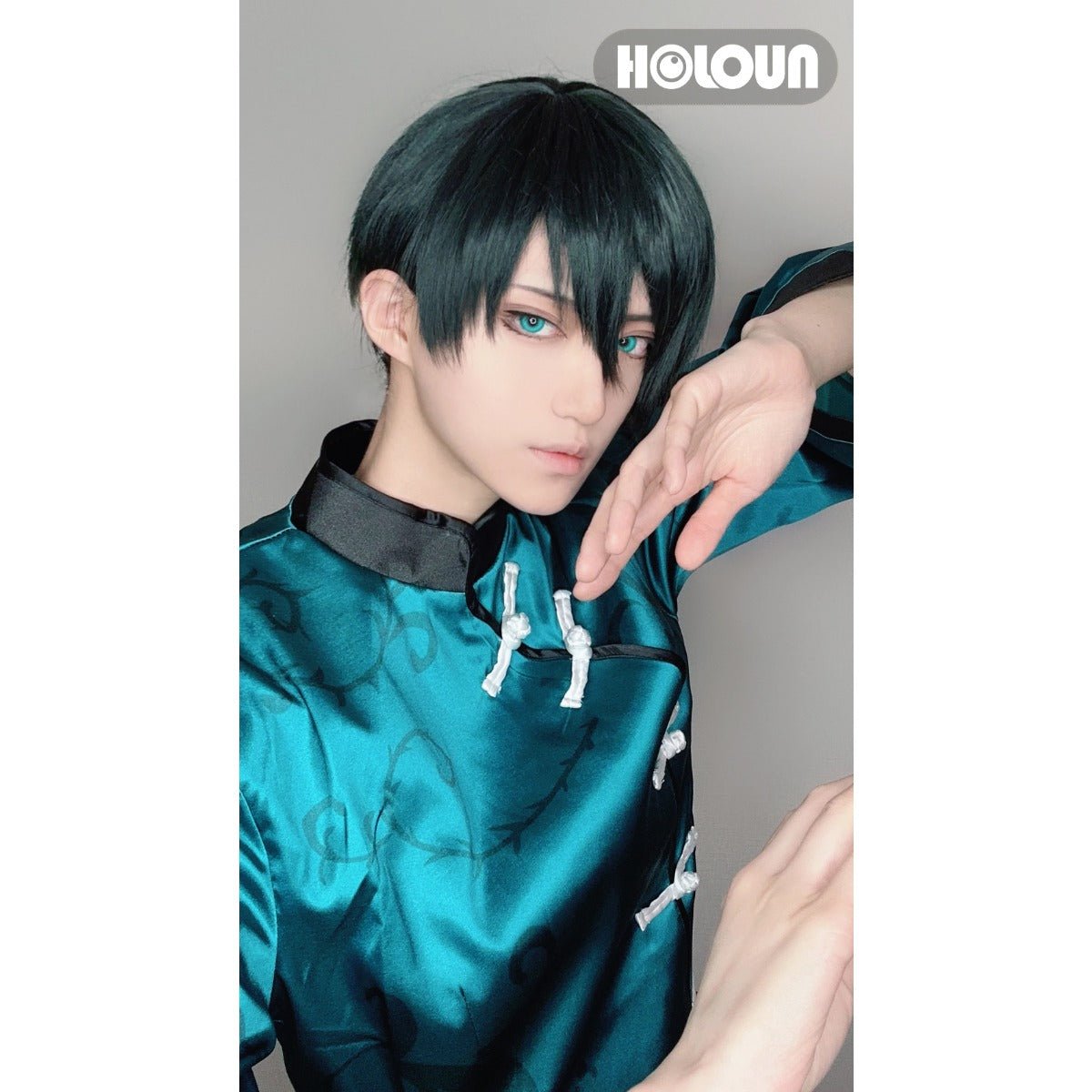 Fantasia Cosplay Rin Itoshi Blue Lock China Kung Fu Tang Peruca Rosa Fibra Sintética Tamanho Ajustável Presente - Estrela Cosplay