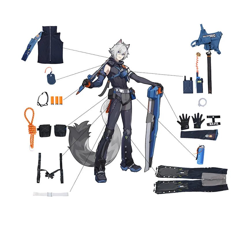 Fantasia de Cosplay Seth Lowell de Zenless Zone Zero - Traje de Oficial Novato para Homens - Estrela Cosplay