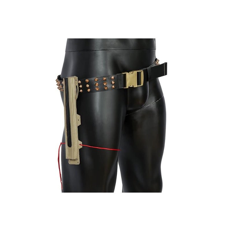 Traje de Cosplay Jackie 2077 em Couro Artificial Fato Preto para Halloween e Festas - Estrela Cosplay