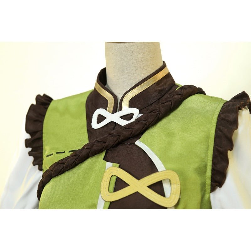 Fantasia de Yaoyao Cosplay - Traje de Halloween com Peruca e Mochila para Mulheres e Crianças - Estrela Cosplay