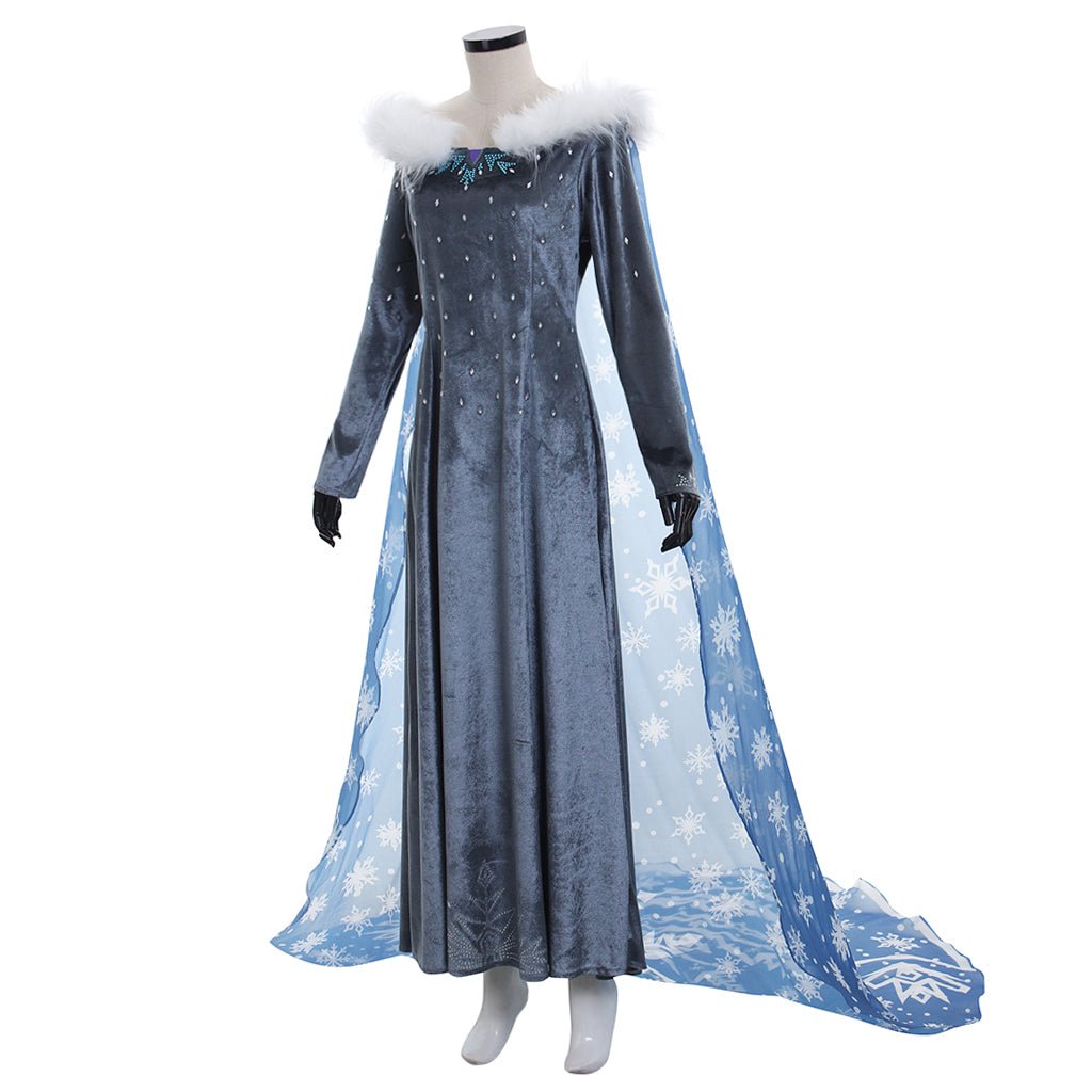 Vestido de Veludo Princesa Elsa Frozen | Cosplay Feminino para Halloween e Eventos - Estrela Cosplay