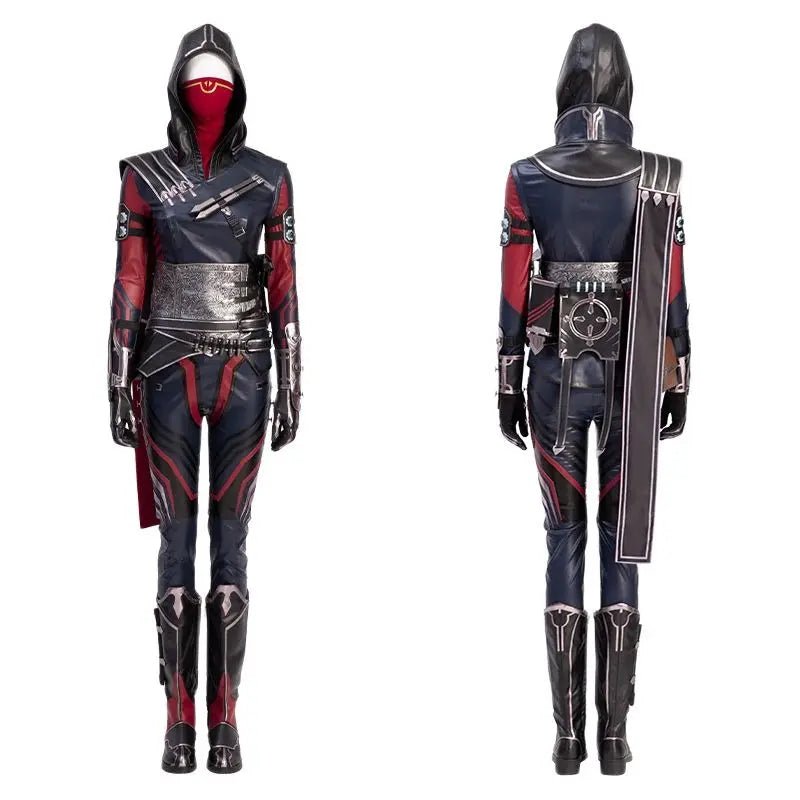 Fantasia Cosplay Wraith do Jogo Apex Legends - Traje de Halloween para Mulheres - Espírito Maligno Lutadora com Máscara e Acessórios - Estrela Cosplay