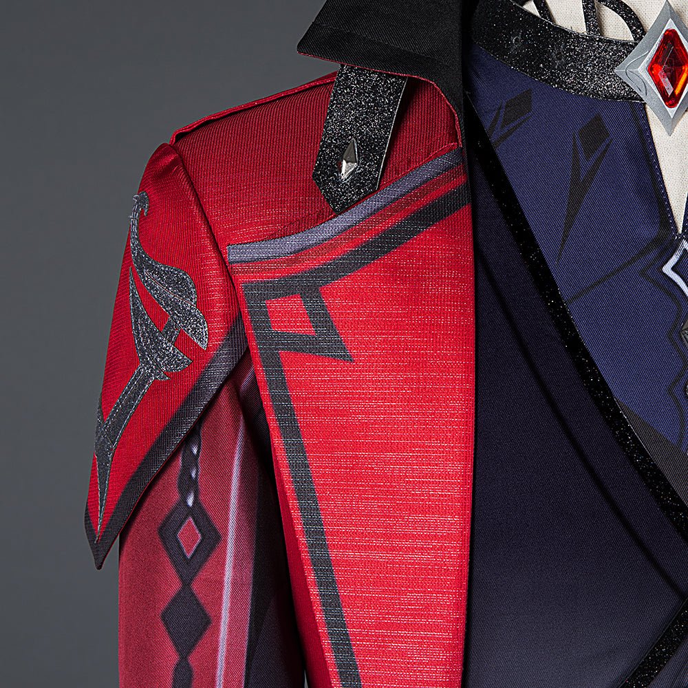 Mergulhe na Noite com o Traje de Cosplay Diluc Crepúsculo Carmesim - Genshin Impact - Estrela Cosplay