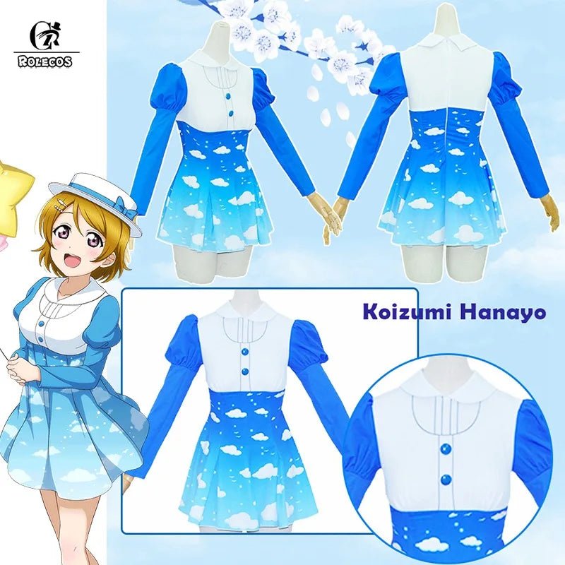 Fantasia Cosplay Lovelive Sky - Maki, Rin, Nico, Umi - Love Live Eli, Kotori, Hanayo, Nozomi - Vestido Lolita - Estrela Cosplay