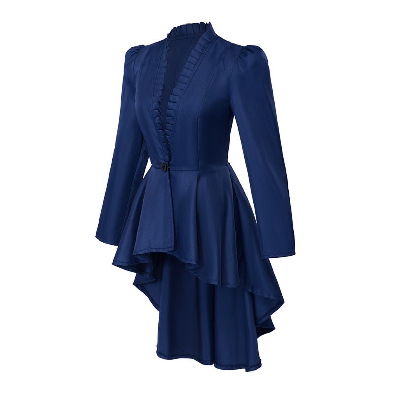 Vestido Gótico Medieval Vintage – Traje de Cosplay Feminino de Manga Longa em Silhueta Bodycon - Estrela Cosplay