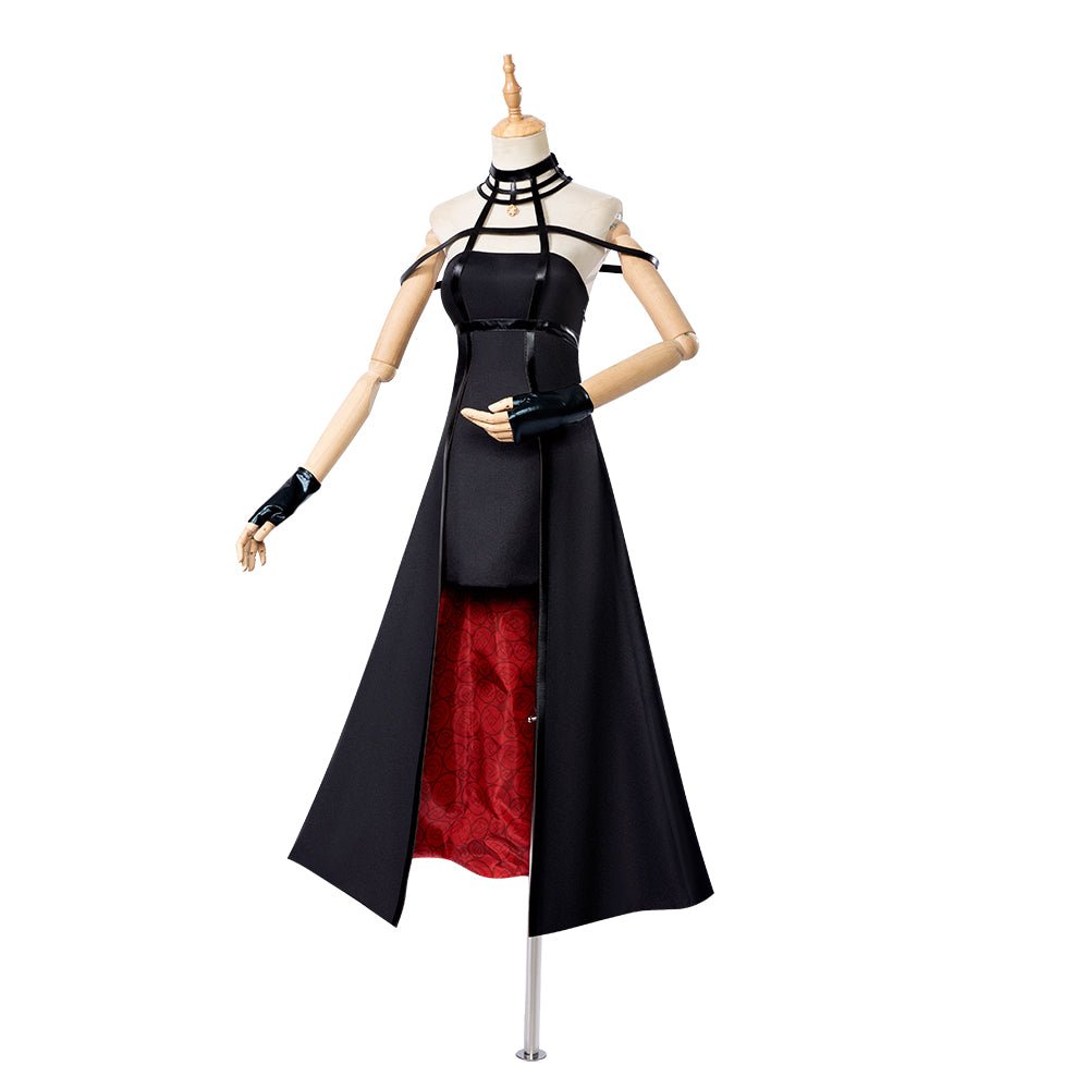Fantasia Yor Forger de Spy X Family - Conjunto de Vestido Preto e Vermelho para Cosplay e Festas - Estrela Cosplay