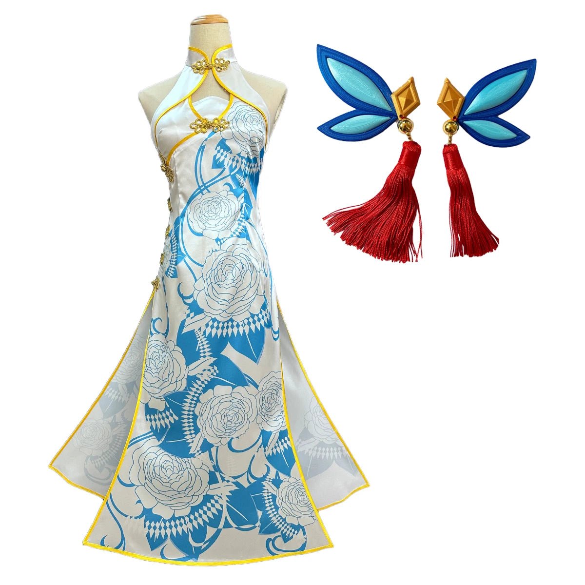 Vestido Cheongsam sem Mangas de Ai Hoshino do Anime OSHI NO KO - Cosplay - Estrela Cosplay