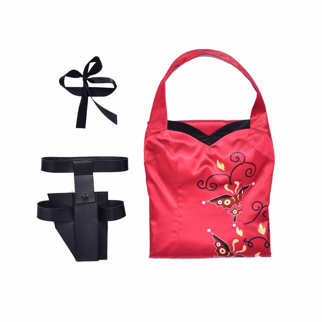 Vestido Cheongsam Vermelho Estampado Ada Wong Cosplay | Resident Evil - Estrela Cosplay