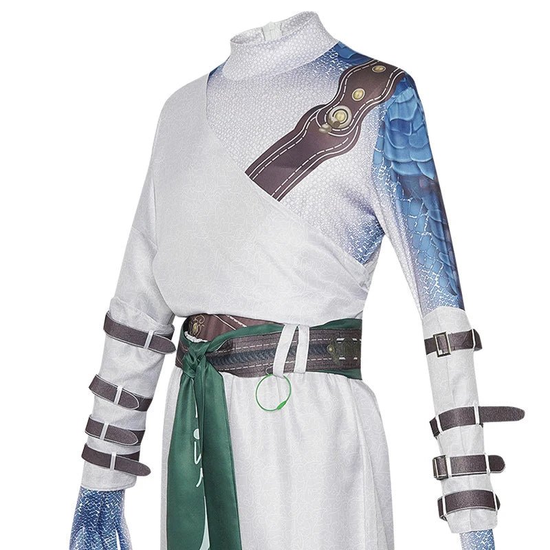 Fantasia Cosplay Nobre de Branco Black Myth Wukong | Roupa Branca Traje Halloween para Homens | Design Elegante para Fãs - Estrela Cosplay