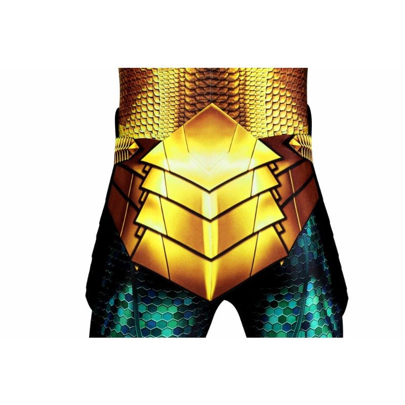 Traje de Cosplay Arthur Curry Fato Dourado – Aquaman Justice League para Homens - Estrela Cosplay