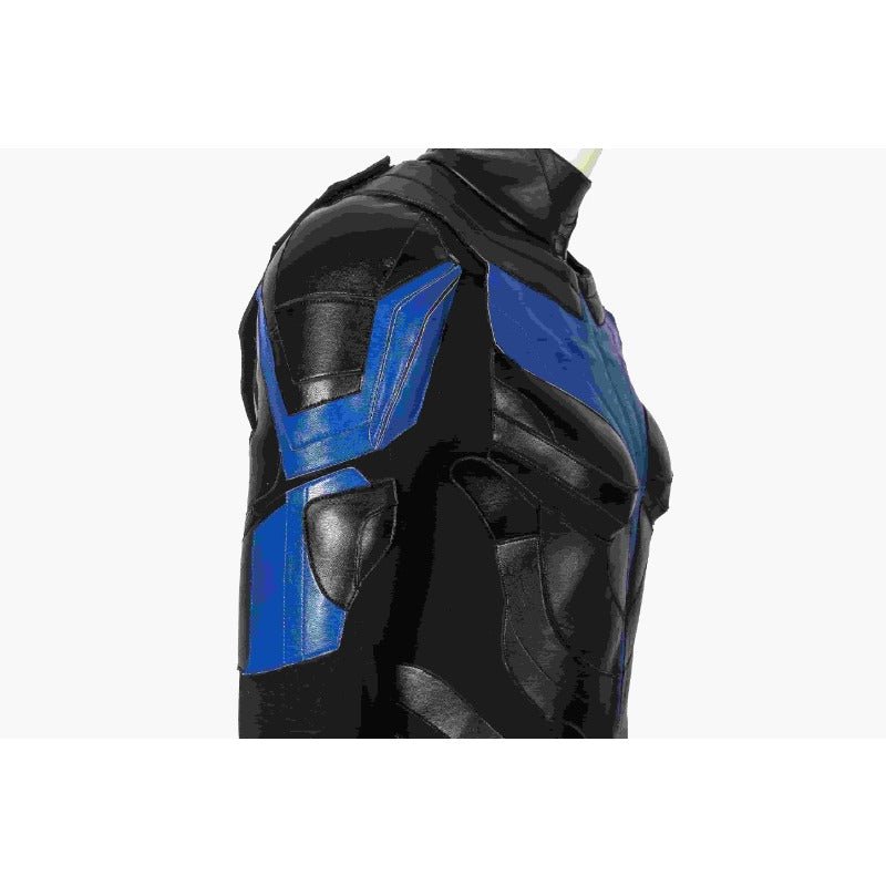 Fantasia de Couro Sintético Nightwing dos Titãs para Halloween e Convenções - Estrela Cosplay