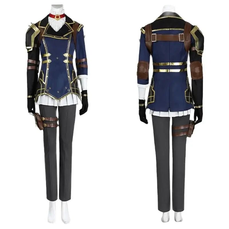 Fantasia Caitlyn Kiramman Cosplay para Mulheres - Jogo LOL - Uniforme Completo para Halloween e Carnaval - Estrela Cosplay