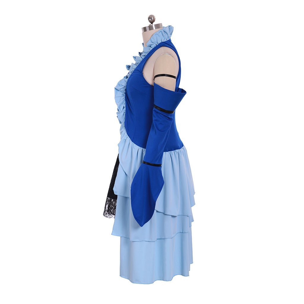 Fantasia Final Fantasy X-2 Yuna Lenne Song com Brinco Conjunto para Mulheres - Estrela Cosplay