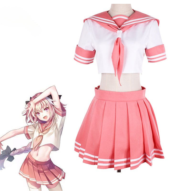 Traje de Cosplay Fate Apocrypha Astolfo Uniforme Cosplay FGO Escola Rosa para Menina Traje FGO Mulher - Estrela Cosplay