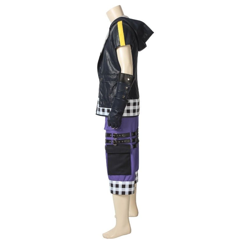 Fantasia de Riku de Kingdom Hearts III - Casaco Uniforme Preto - Estrela Cosplay