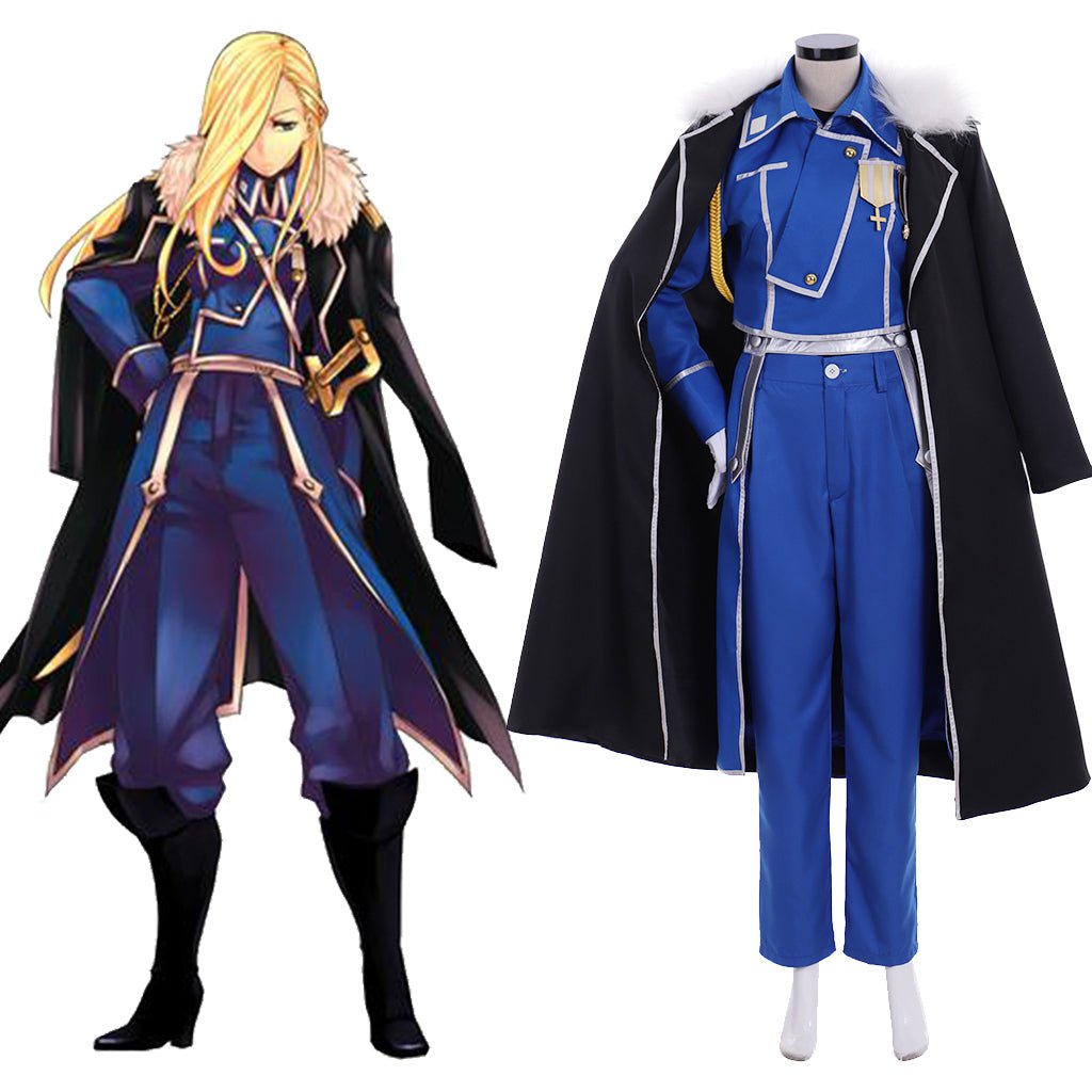 Traje de Cosplay Olivier Mira Armstrong Fullmetal Alchemist - Uniforme Autêntico - Estrela Cosplay
