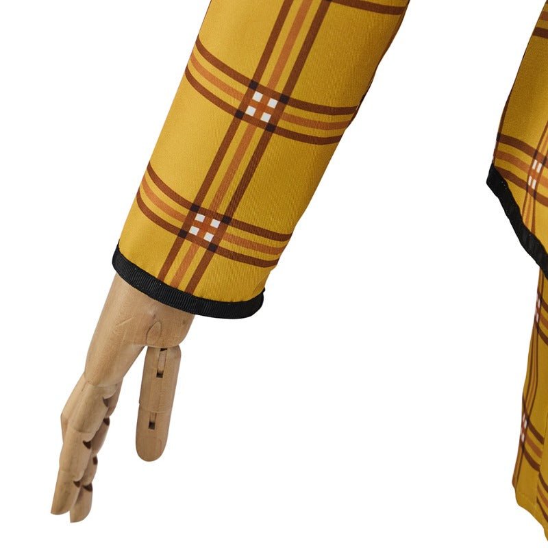 Fantasia Cher Clueless para Mulheres - Conjunto Xadrez Amarelo Anos 90 - Estrela Cosplay