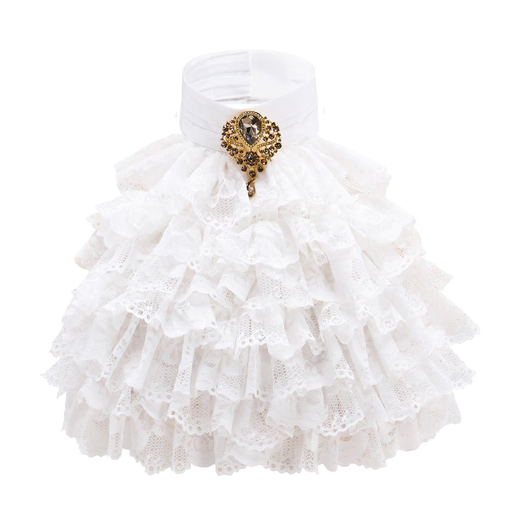 Gravata Falsa Branca – Acessório Estiloso para Cosplay - Estrela Cosplay