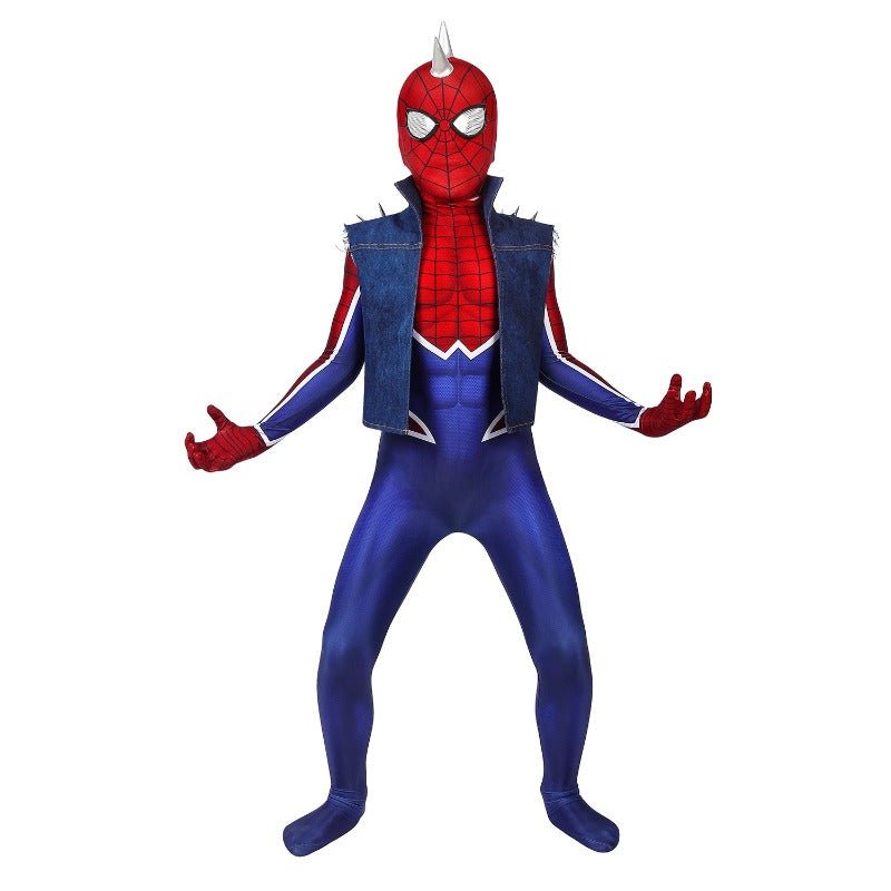 Fantasia de Spider-Man Punk para Crianças - Traje de Cosplay para Festa de Halloween - Estrela Cosplay