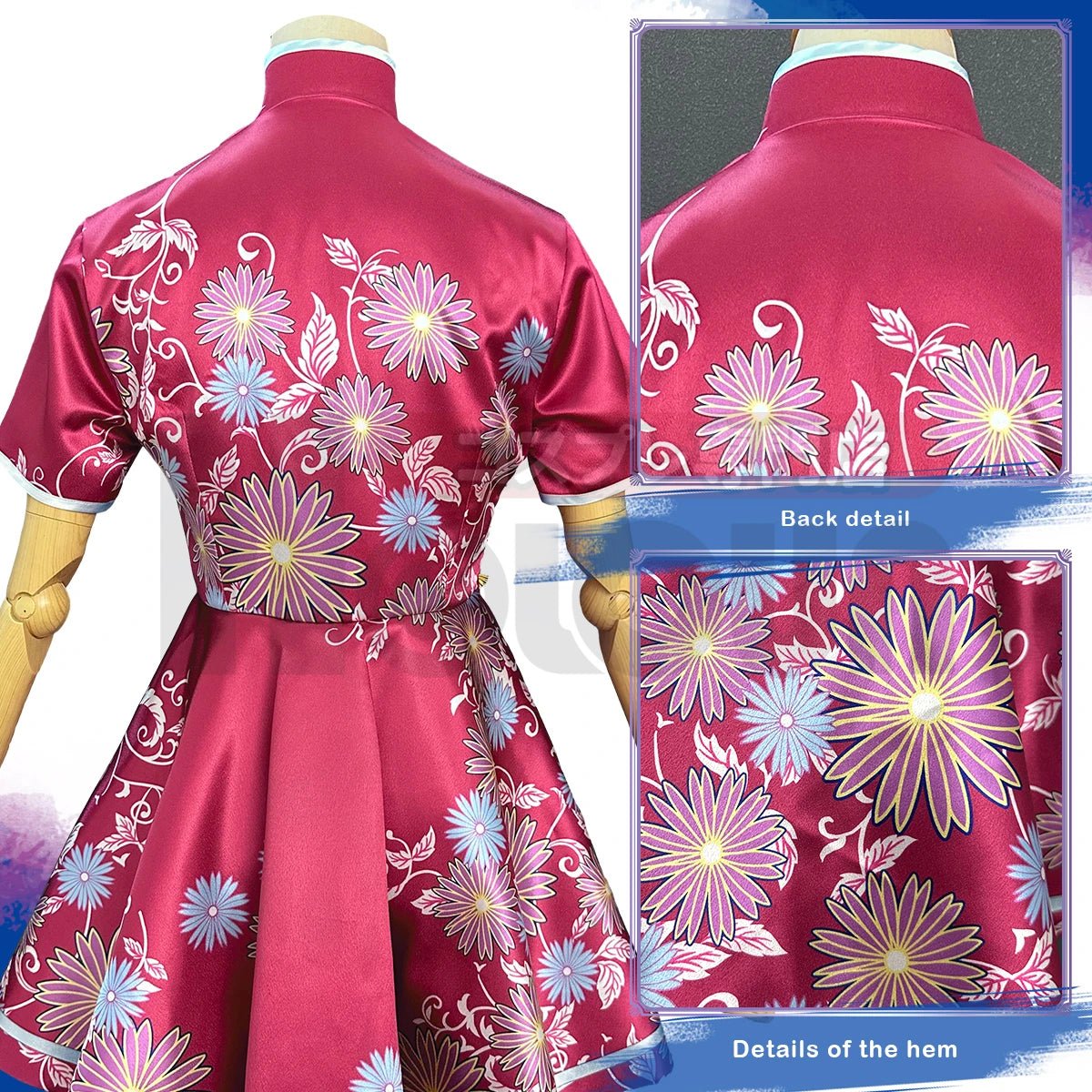 OSHI NO KO Anime Ruby Hoshino Cosplay Vestido Cheongsam Chinês Acessório de Cabelo Presente Festa Halloween Natal - Estrela Cosplay