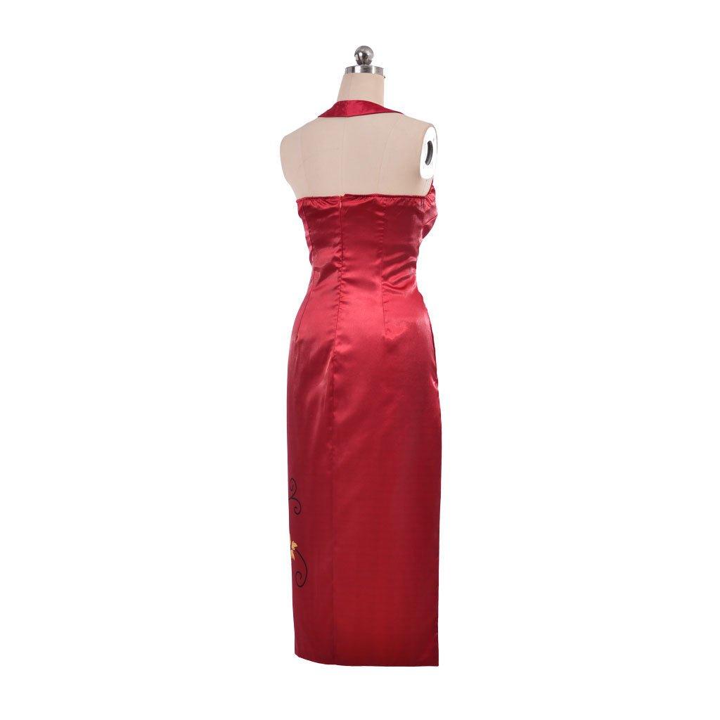 Vestido Cheongsam Vermelho Estampado Ada Wong Cosplay | Resident Evil - Estrela Cosplay