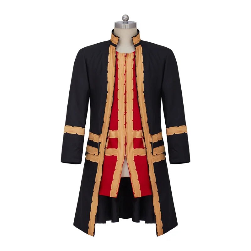 Uniforme de Oficial Colonial do Século 18 - Casaco Vitoriano Regência e Chapéu Alto - Série Medieval - Estrela Cosplay